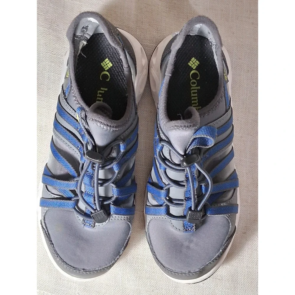 Columbia Kids Drainmaker IV Grey Blue Water Shoes Sneakers YY5441-033 Size 3
